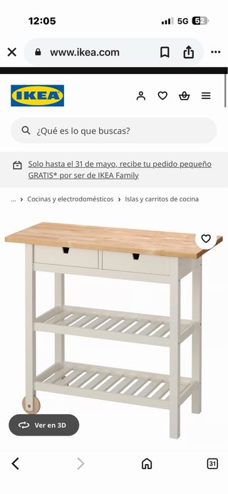 Mesa auxiliar de cocina