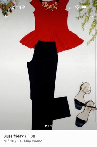 Conjunto rojo Friday’s talla M (38)