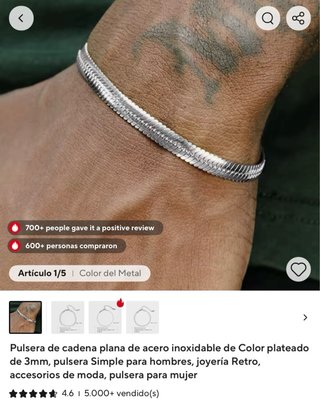 Conjunto Anillo y Pulsera Plata Ley
