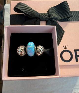 3 Charms Pandora Originales Azul y Plata
