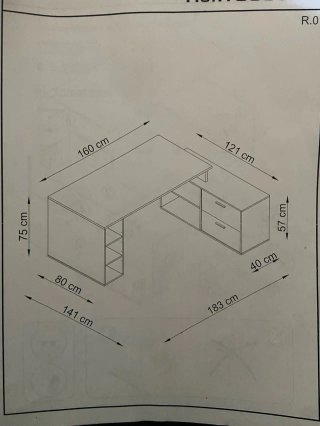 Mesa de oficina madera y melamina