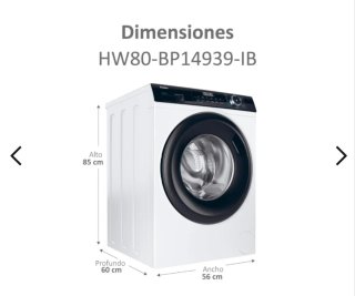 Lavadora Haier Blanca y Negra