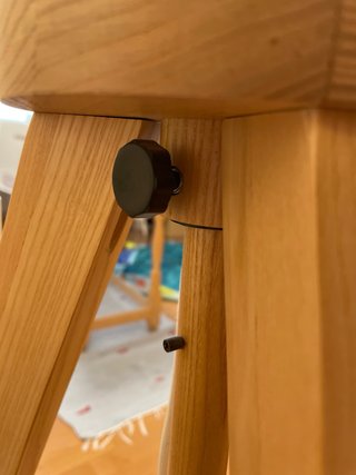 Lámpara de pie de madera y tela