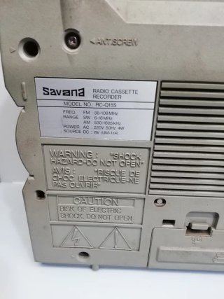 Rádio Cassete Vintage Savana RC-Q15S