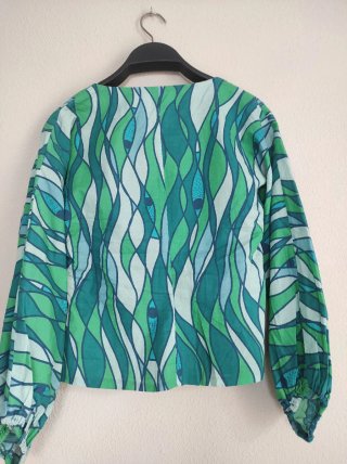 Blusa Jocomola estampado peces talla única