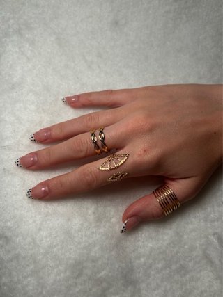 Pack 6 Anillos Acero Inoxidable Dorados