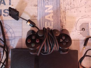 Consola PlayStation 2 Negra + Mando y Cables