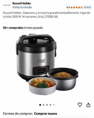 Arrocera y vaporera Russell Hobbs