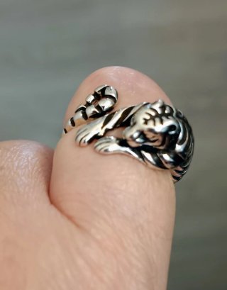Anillo ajustable diseño tigre