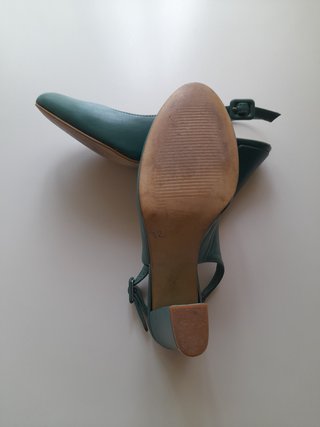 Zapatos tacón verde T-37