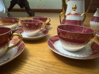 Juego de Tazas de Café de Porcelana