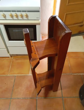 Banqueta de madera vintage