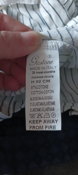 Salopette bambina righe bianche e blu