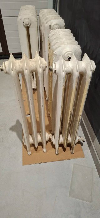 Radiador de hierro fundido blanco