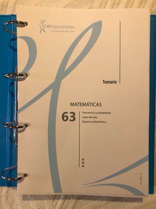 Temario oposiciones Matemáticas secundaria CEN