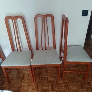 Conjunto 6 Sillas Comedor Madera Tapizadas