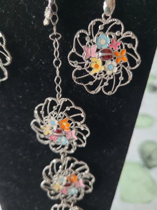 Conjunto D'Jous Pendientes y Pulsera Multicolor