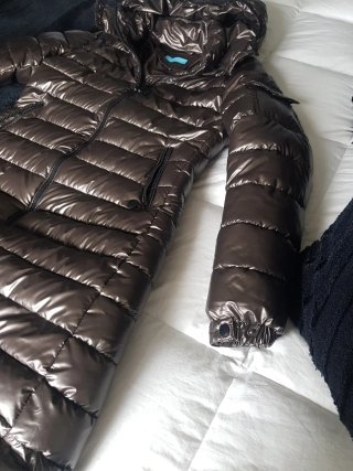 Cazadora larga marrón