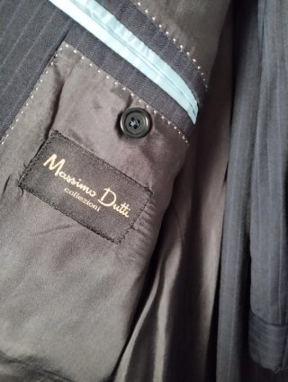 Traje Massimo Dutti Talla 42 Azul Marino