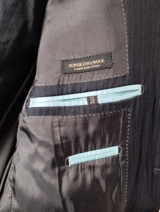 Traje Massimo Dutti Talla 42 Azul Marino