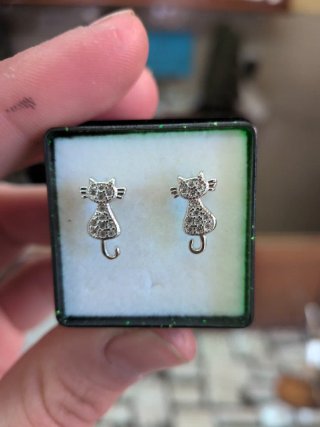 Pendientes Gato Plata 925 Circonitas