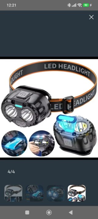 Linterna Frontal LED Impermeable
