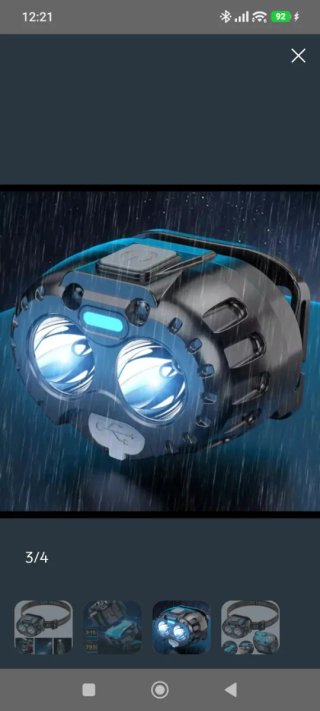 Linterna Frontal LED Impermeable