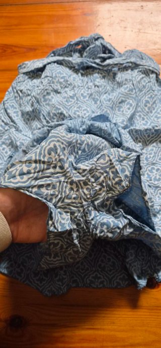 Falda pantalón azul con estampado