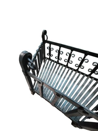 Cesta para chimenea de hierro forjado