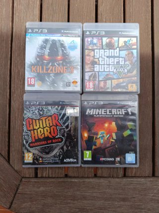 Lote 4 Juegos PS3: Killzone 3, GTA V, Guitar Hero,