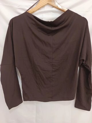 Blusa manga larga mujer marrón