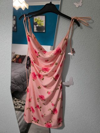 Vestido rosa floral