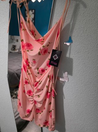 Vestido rosa floral