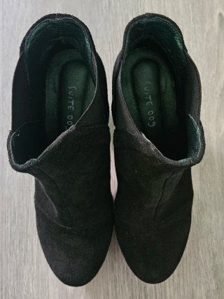 Botines tacón plataforma negros