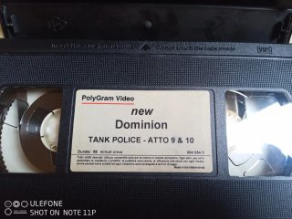 Vhs "New Dominion Tank Police Atto 9 e 10" Manga V
