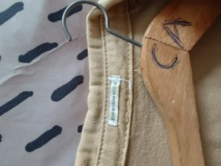 Chaqueta vaquera beige con flecos