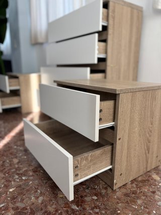 OFERTA!! Cama 135x190 + 2 Mesitas + Cómoda