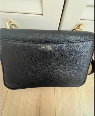 Bolso Negro Ralph Lauren Cadena Dorada