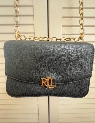 Bolso Negro Ralph Lauren Cadena Dorada