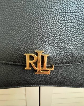 Bolso Negro Ralph Lauren Cadena Dorada