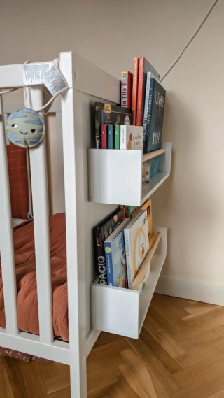 Cuna madera blanca Ikea Sundvik + colchón y acceso