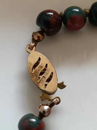 Collana Pietra Diaspro Verde e Rosso