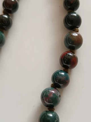 Collana Pietra Diaspro Verde e Rosso
