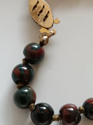 Collana Pietra Diaspro Verde e Rosso