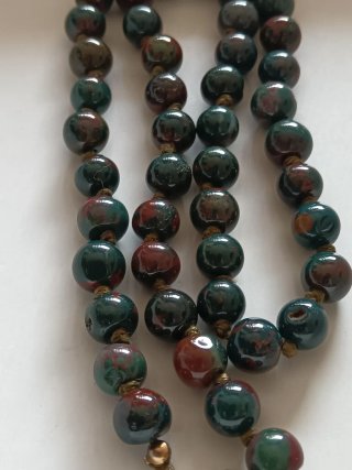 Collana Pietra Diaspro Verde e Rosso