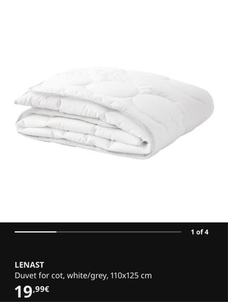 Pack IKEA bebé: almohada, edredón y ropa de cama