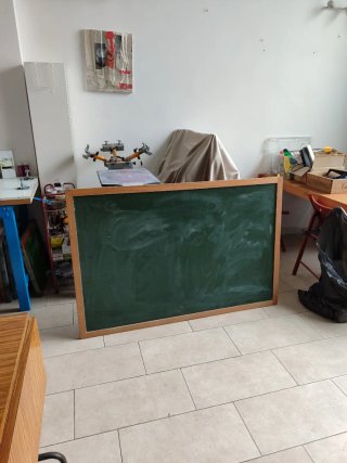 Pizarra grande de madera