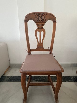 Mesa comedor madera maciza + 6 sillas
