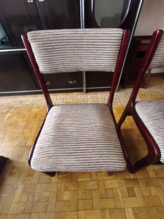 6 Sillas Vintage Madera Tapizadas