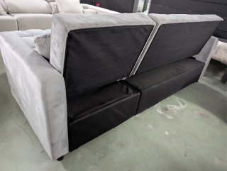 Sofá Cama Chaise Longue Gris